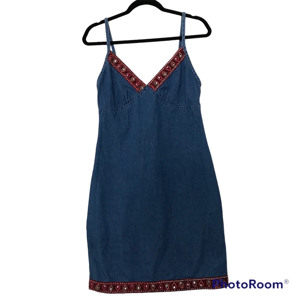 Speed Limit MPH Spaghetti Strap Denim Dress Small